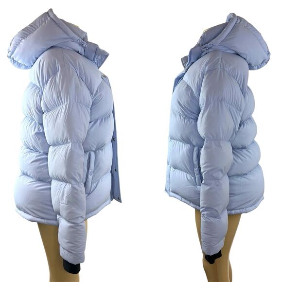Tna Aritzia The Super Puff Jacket Size M Blue Puffer Hooded Premium Goose Down - Picture 9 of 16